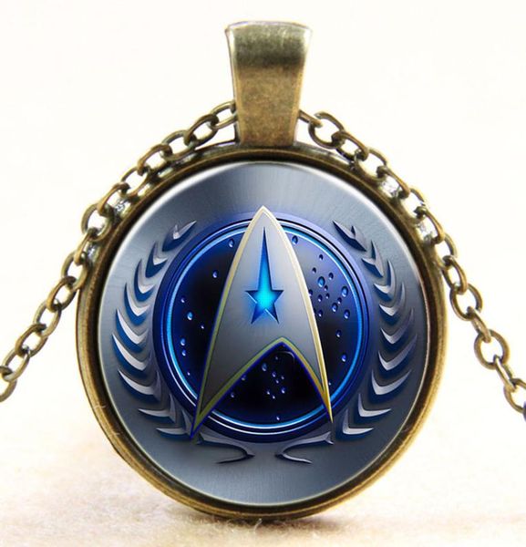 

whole glass dome cabochon 25mm star trek necklace glass cabochon dome pendant retro necklace jewelry 4560182, Silver