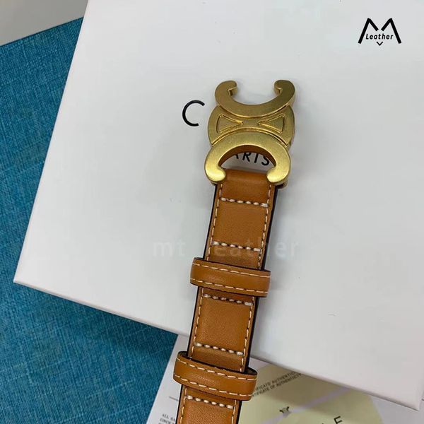 

retro design thin waist belts designer belt fashion smooth buckle belt for men womens width 2.5cm genuine cowhide 4 color optional high qual, Black;brown