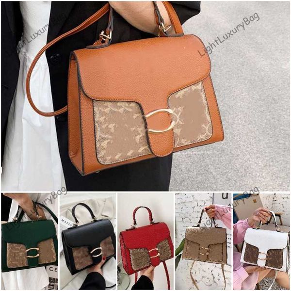 

two-tone designer crossbody bag fashion shoulder wallets women leather luxury handbags high capacity tote classic female shopping purses 230