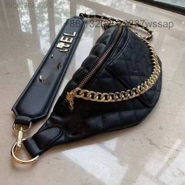 

designer channel women bag waist single shoulder messenger fashion simple and versatile chain lingge women's