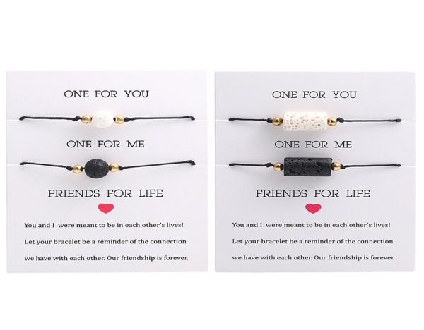 

handmade black white beads charm couple bracelets set for women men friendship black rope string chains bangle fashion jewelry wit5674233, Golden;silver
