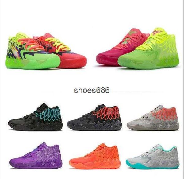 

2023 new men designer basketball shoes mb.01 02 lamelo ball buzz city rick and morty galaxy rock ridge volt blast trainer mens outdoors snea, Black