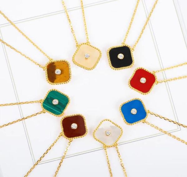 

18k gold four leaf clover pendant necklaces fashion exquisite luxury designer necklaces ladies wedding party gift jewelry various 6623970, Silver