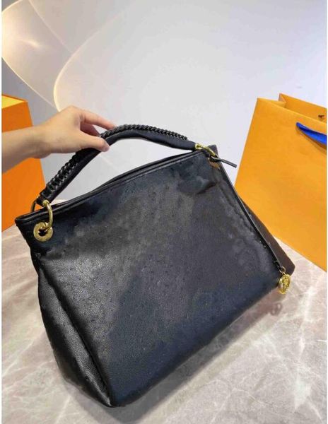 

designer shoulder bag black embossing women shopping bag large capacity leather messenger bag handbags tote