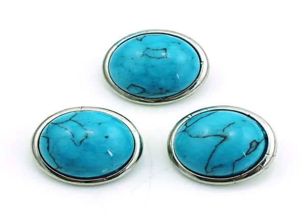 

fashion noosa 18mm ginger snap buttons blue turquoise round alloy clasps interchangeable diy jewelry accessories nkc00719025278