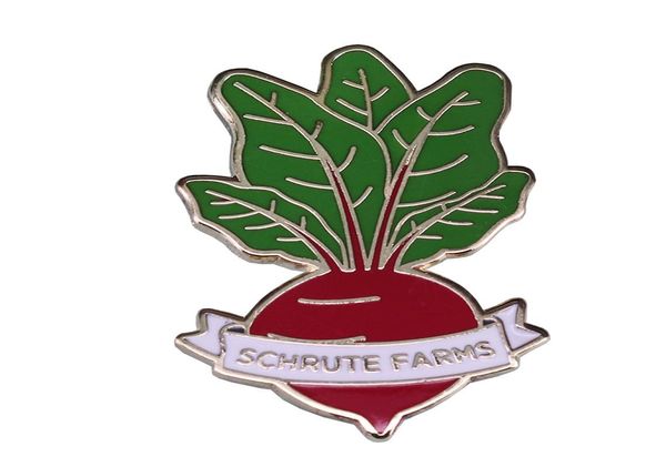 

schrute farms beets pin dwight the office fan gift012348476020, Gray