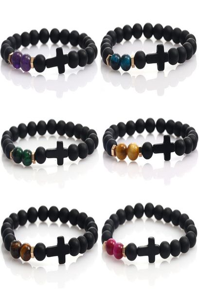 

jewellery 8 manual a string of beads elastic force bracelet hand string hand decorate cross natural stone sand tigereye bead brace3142977, Golden;silver
