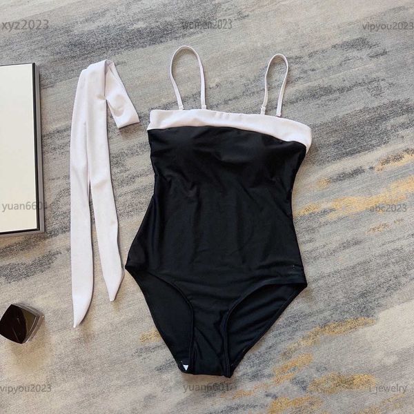 

womens designer bikini lace up waist design one-piece size s-l thin strap bra girl surfing suit, White;black