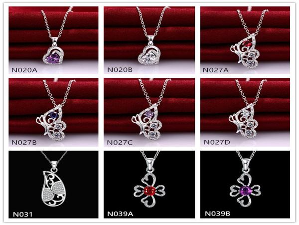 

factory direct fashion women039s gemstone 925 silver necklace pendant 10 pieces a lot mixed stylesterling silver pendant 6499612