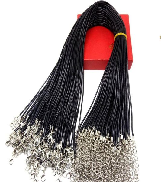 

brand new wax leather necklace strap buckle shrimp pendant leather cord lanyard with chain diy components jewelry accessories stoc2854697, White;red