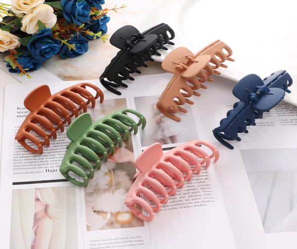 

korean solid large hair claws elegant acrylic hairpins barrette crab hair clips headwear for women girls hair accessories6774844, Slivery;golden