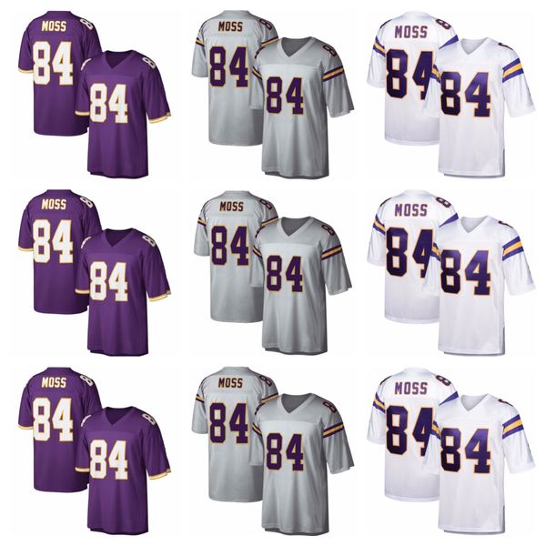 

84 moss stitched football jersey 1998 mitchell & ness retro rugby jerseys, Black;red