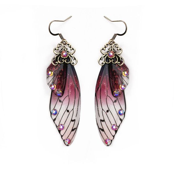 

earrings femininity long bride personality fashion animal simulation wing earrings whole butterfly wing earrings1762705, Golden;silver