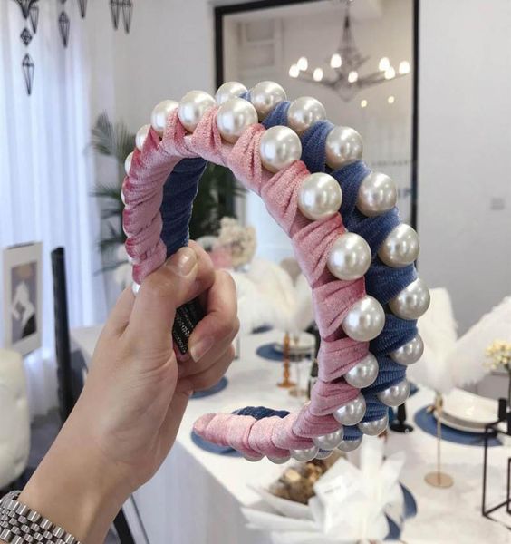 

ins pearl women hair sticks fashion girls designer headband princess designer headbands women headband kid hair bands hair accesso4714018, Silver