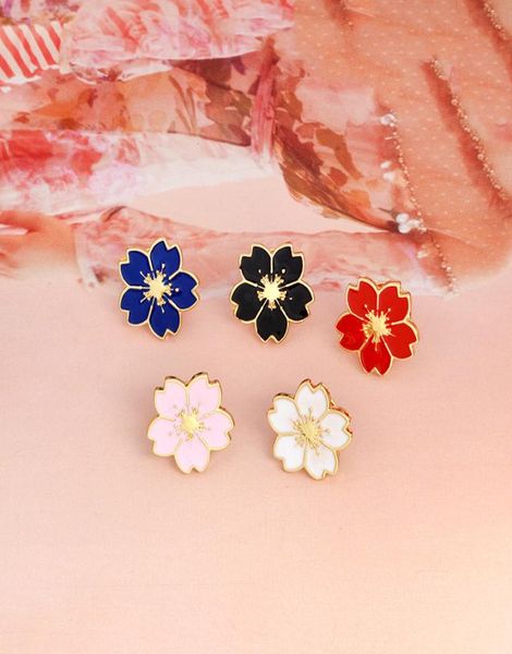 

flower dark blue white black red pink flower pretty five petals personality ornament brooch lapels ornament combination6850015, Gray