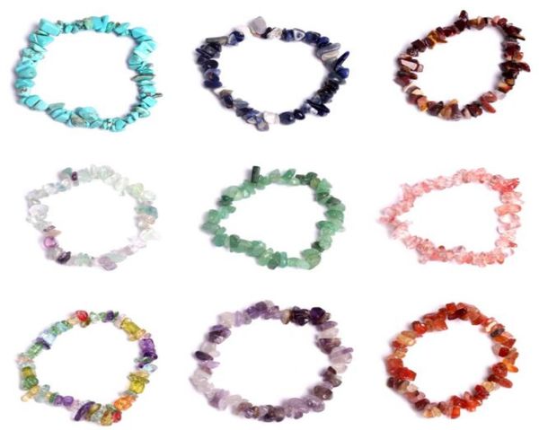 

natural healing crystal bracelet sodalite chip gemstone 18cm stretch bracelet natural stone luxury designer jewelry women bracelet4166345, Black
