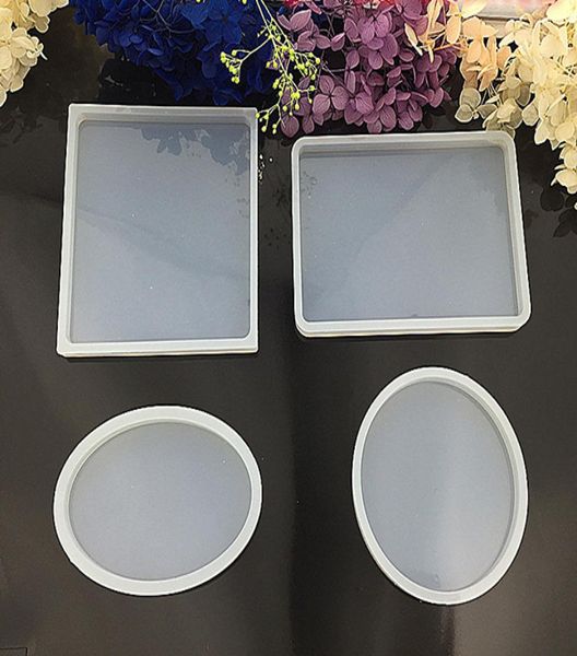 

large square circle silicone coaster tile mold resin and polymer clay mud board big art ornament mold tools1501102
