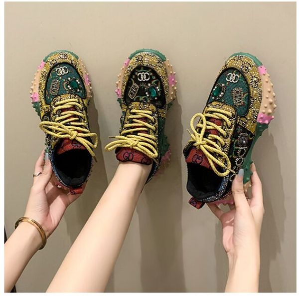 

luxury casual shoes new high-women's dress boots heightened thick bottom summer all-match leather sports shoes size 35-40, Black