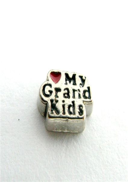

new design fc950 floating locket charms 10pcs i love grand kids floating living locket as gift wholes 1127149, Blue;slivery