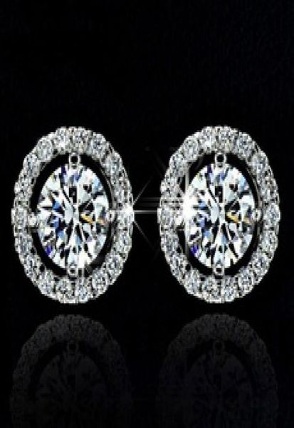 

round cut white z diamond silver stud earrings wedding party jewelry gifts christmas gift4155599, Golden;silver
