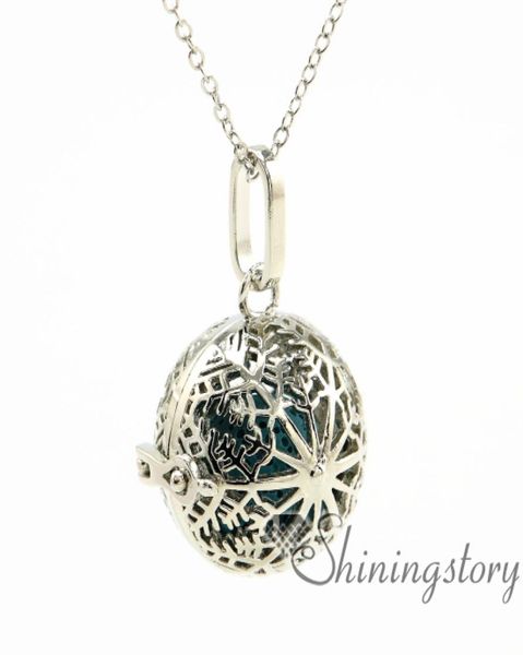 

snowflake ball openwork aromatherapy necklace aromatherapy jewelry whole make your own oil diffuser aromatherapy necklace diff5566496, Silver