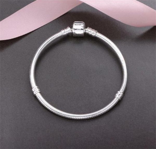 

authentic 925 sterling silver unique moments silver bangle fits european pandora style jewelry charms beads 5906025zc7274359, Black