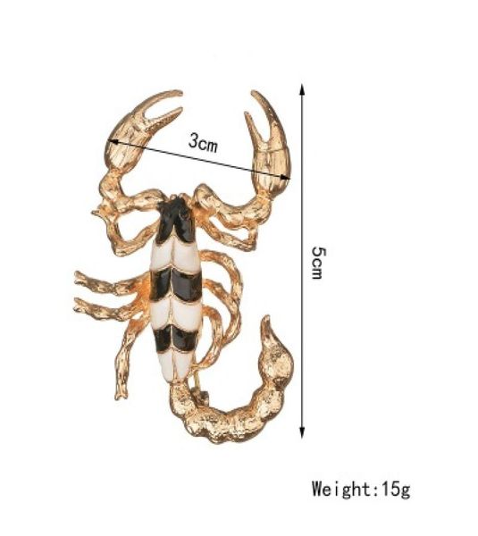 

vintage pin personality punk scorpion brooches pins exquisite collar for women dance party accessories b2745735038, Gray