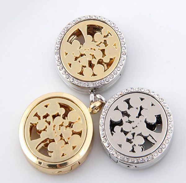 

plain tree of life aromatherapy essential oil surgical stainless steel perfume diffuser locket necklace with chain ps12896262701, Silver