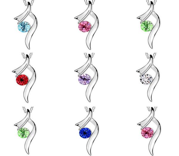 

precarious pendant women039s alloy necklace whole dmfn090 with chain mix order pendant necklaces3489205, Silver