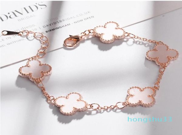 

new trendy bohemian korean style adjustable lucky lady bracelet with crystal stone four clover leaf bracelet jewelry lover gift4509004, Golden;silver