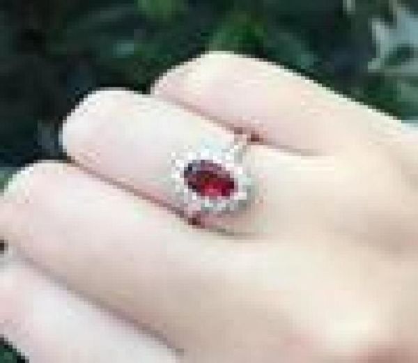 

british kate princess engagement wedding ring mined garnet engagement ring for woman january birthstone ring5719108, Golden;silver