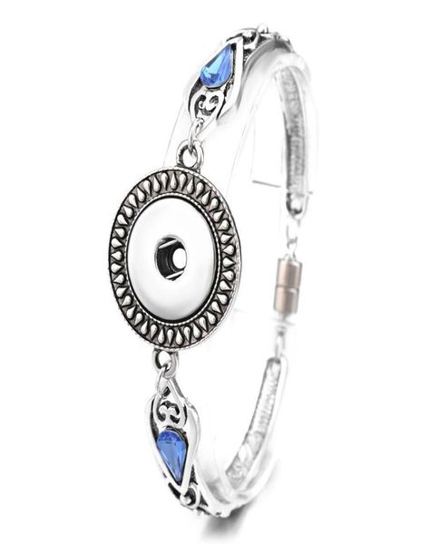 

fashion noosa snap charms bracelet 5 styles magnet clasp 18mm vintage interchangeable jewelry girls charm bracelets silver plated 1970370, Golden;silver