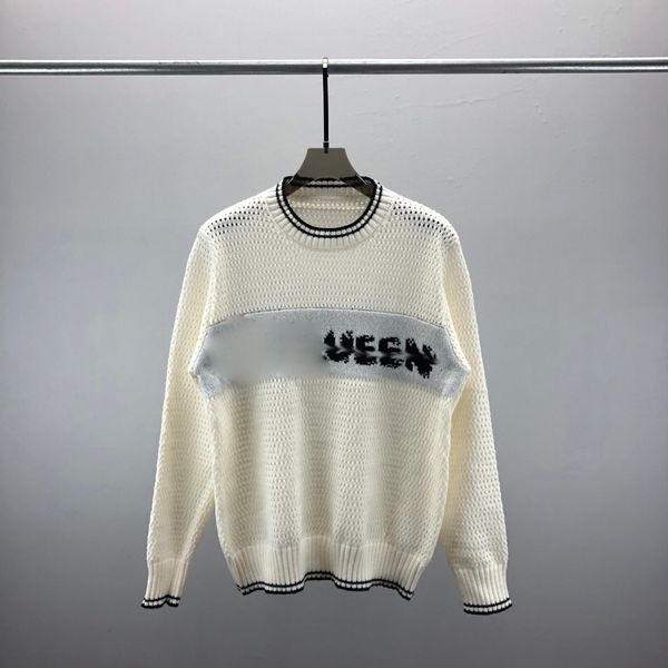 

2023 new europe women and mens designer sweaters retro classic luxury sweatshirt men arm letter embroidery round neck comfortable high-quali, White;black