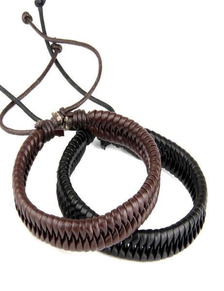 

selling stylish handmade leather braided wrap bracelets trendy leather wristband bracelet jewelry black brown xmas gif1484493