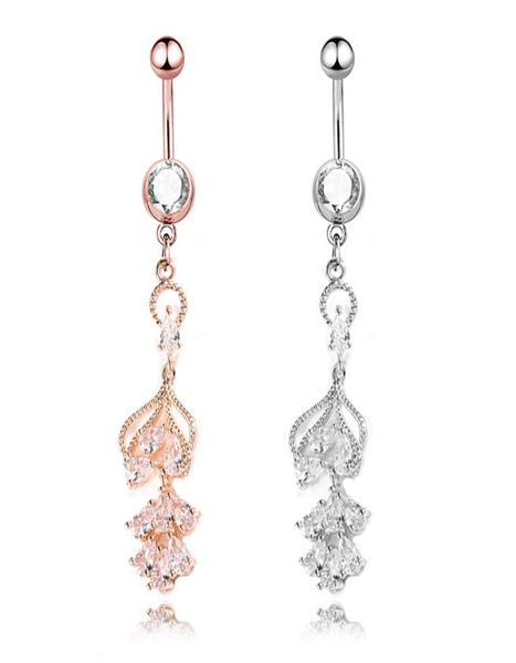 

wasit belly dance crystal body jewelry stainless steel rhinestone navel bell button piercing long drop dangle rings for wom8370729, Silver