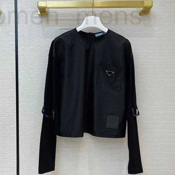 

women's hoodies & sweatshirts designer fashion t-shirt women quality o-neck drop shoulder x-long sleeve pullosolid street tees lady spr, Black