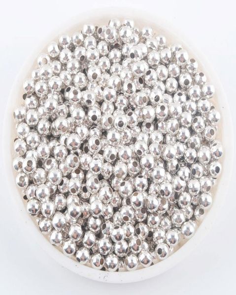 

wojiaer 3mm 4mm 6mm 8mm gold silvercolor pewter metal iron round loose beads spacer for jewelry making 100pcslot bh3069767218, Black