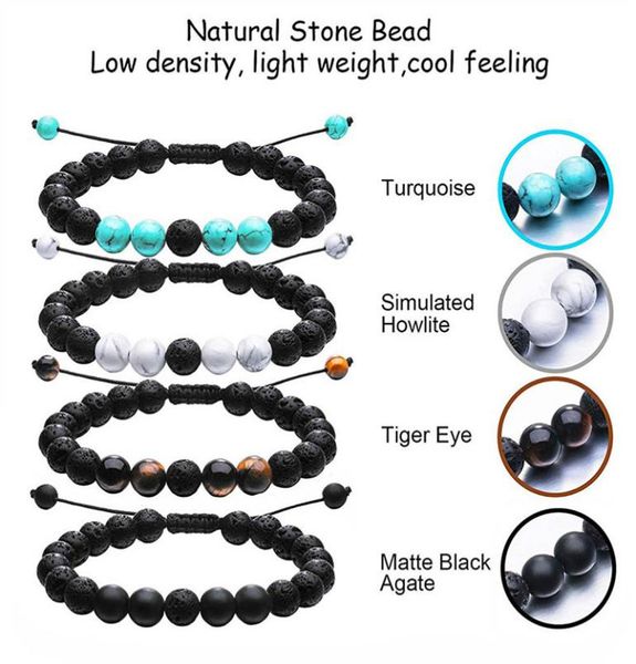 

kimter 8mm lava stone weave bracelets bangle for women men healing balance beads aromatherapy essential oil diffuser bracelet jewe2368339, Golden;silver