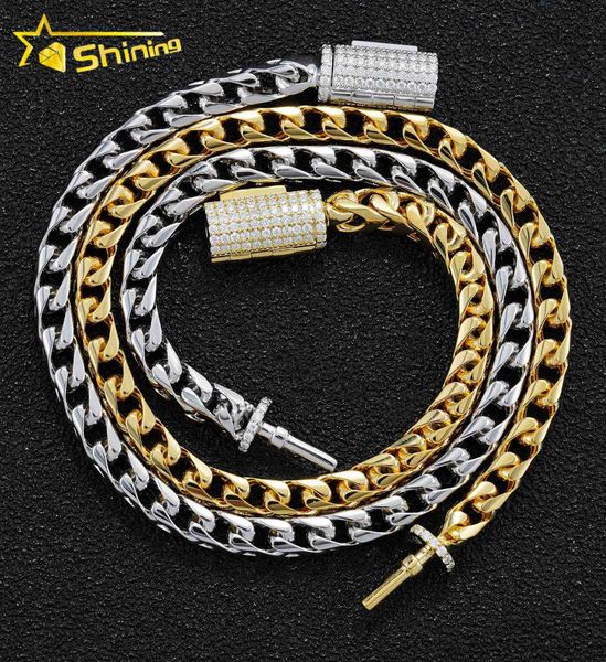 

ready to ship moissanite cuban bracelets vvs diamond franco cuban link chain iced out 925 silver jewelry