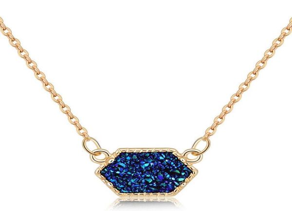 

wholefashion druzy drusy jewelry sets popular faux stone turquoise bangle bracelet earrings necklace ring for women lady je7231267, Black