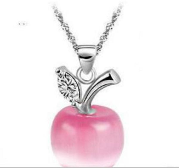 

925 sterling silversilver jewelry apple opal necklaces pendants7403348, Silver