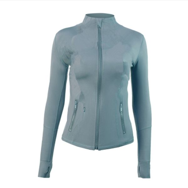 

lu-718 2023 lu lulemon women sports jacket long sleeve zipper yoga coat fitness running leisure define jacket with thumb jack
