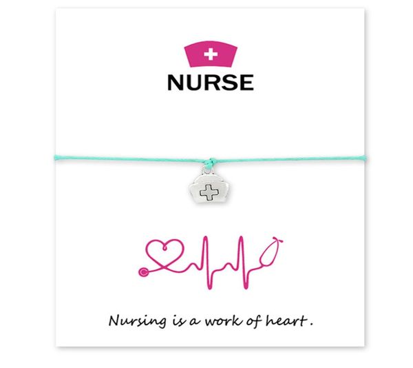 

nurse medicine box wish charm bracelets for women lucky gifts adjustable wish bracelets statement with card7884183, Golden;silver