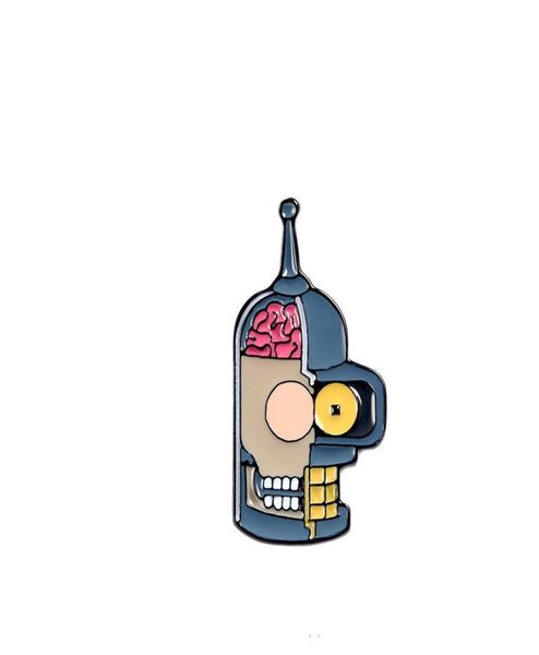 

fly out of the future alloy brooches creative anime image badge enamel paint pins7211121, Gray