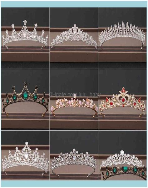 

headbands jewelrycrown jewelry bridal headpiece woman baroque rhinestones crystal tiaras bride party crowns wedding hair aessories7004117, Silver