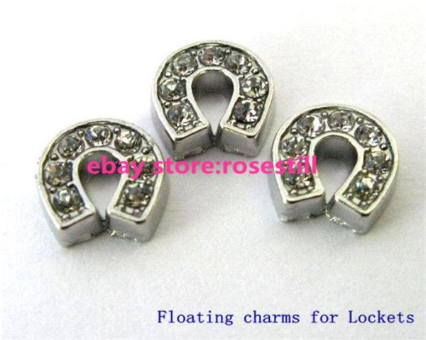 

new design fc074 horse039s hoof floating locket charms 10pcs for floating living locket as gift wholes 2101070, Blue;slivery