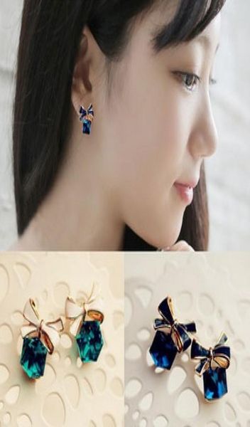 

fantastic earrings women square charm bowtie charm ear studs stud earrings4294103, Golden;silver