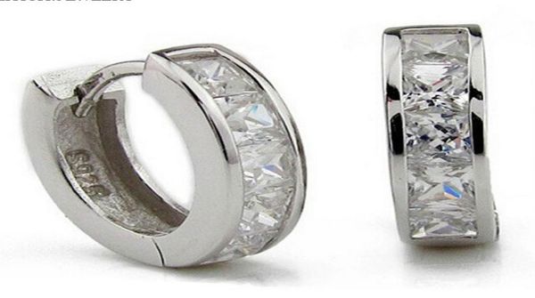 

3ct swiss diamond earrings new jewelry 925 sterling silver earrings hoop ear cuff clips mens earrings stud for wedding party ps0072149344, Golden;silver