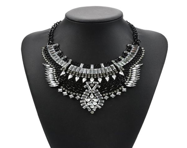 

black silver gold crystal statement necklace vintage indian jewelry choker necklaces bib collar turkish for women accessary 1 pc2465588, Blue;red