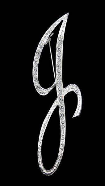 

az 26 diamond english letter brooch initial lepal pins shirts badge fashion jewelry for women men will and sandy drop ship5285196, Gray
